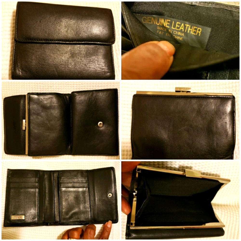 Vintage Talbots Women's Leather Coin Purse Bifold Wallet
